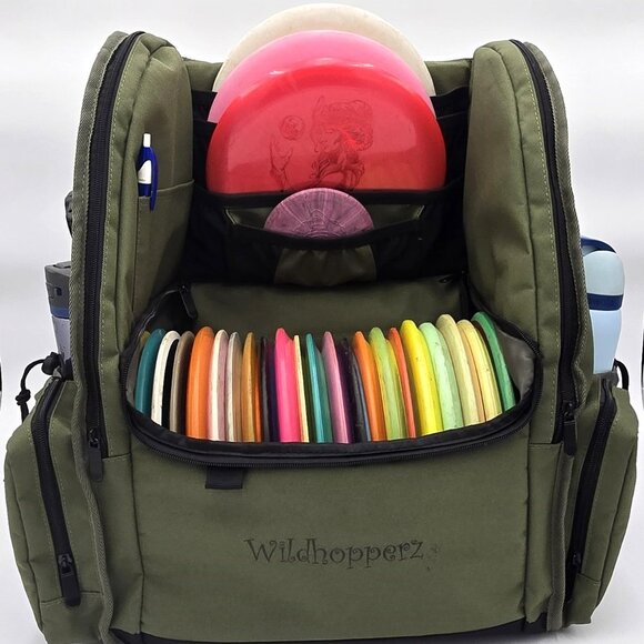 Disc Golf Backpack, Holds 26+ disk, Heavy Duty 600D Polyester - Picture 3 of 6